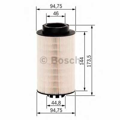 Купить BOSCH F026402028 фильтрующий элемент топлива !(б)H173 D95 \MAN D0834 LFL, D0836 LF/LFL/LOH, D2066 LF