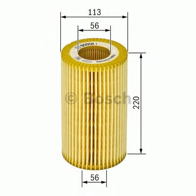 Купить BOSCH F026407045 фильтрующий элемент масла !D113 H220 \ DAF CF85/XF95/105 2005-->