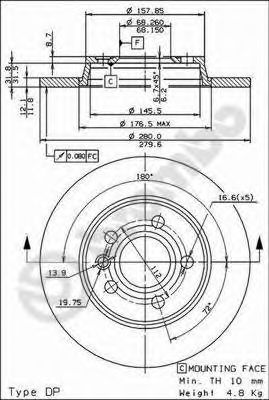 Купить запчасть BREMBO - 08728814 