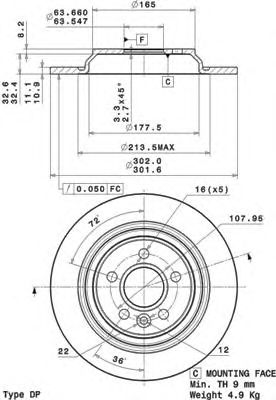 Купить запчасть BREMBO - 08A53711 