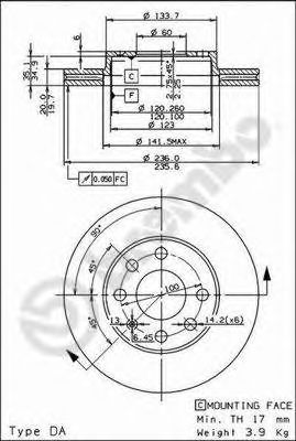 Купить BREMBO 09309011 Диск тормозной UV Coated | перед |