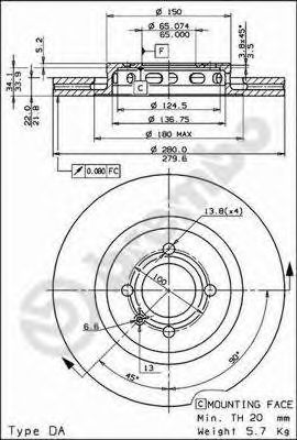 Купить BREMBO 09.6728.10 Диск тормозной передн SEAT: CORDOBA хечбэк 99-02, IBIZA II 96-99, IBIZA III 99-02, VW: CORRADO 88-93, GOLF II 88-91, PASSAT 88-96, PASSAT Variant 88-97