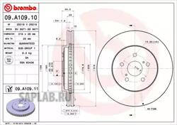Купить BREMBO 09A10911 Диск тормозной