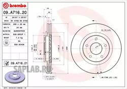 Купить BREMBO 09.A716.21 Диск тормозной Brembo Painted Disc 09.A716.21