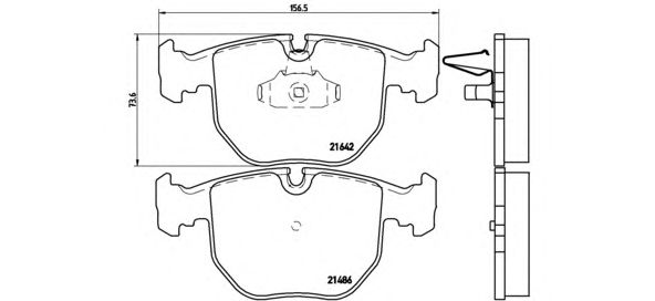 Купить BREMBO P06021 КОЛОДКИ ПЕРЕД E39-X5