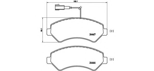 Купить BREMBO P23136 Колодки тормозные дисковые FIAT: DUCATO 100 Multijet 2,2 D/110 Multijet 2,3 D/115 Multijet 2,0 D/120 Multijet 2,3 D/130 Multijet 2,3 D/150 Multijet 2,3 D/150 Multijet 3,0 D/160