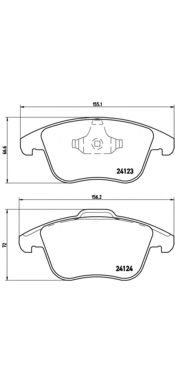 Купить BREMBO P24076 КОЛОДКИ ТОРМ.БЕЗ ДАТЧИКА