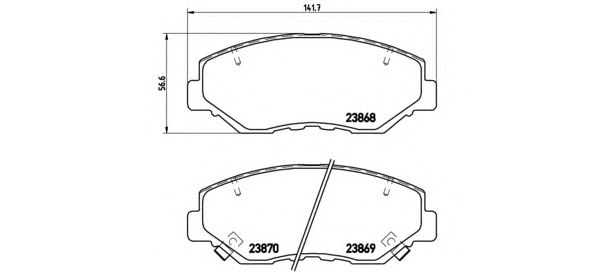 Купить BREMBO P28035 Тормозные колодки передние