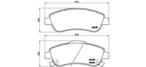 Купить BREMBO P28045 Тормозные колодки передние