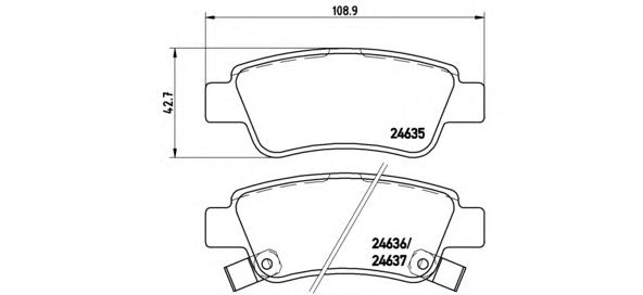 Купить запчасть BREMBO - P28046 