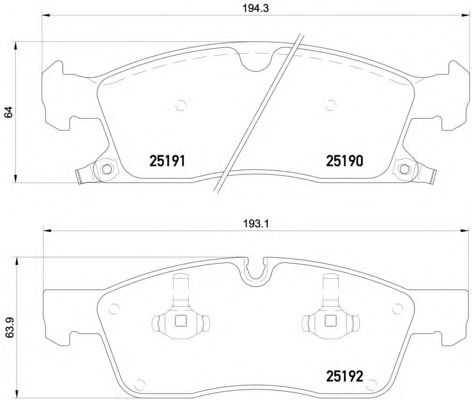 Купить BREMBO P37017 КОЛОДКИ ПЕРЕДНИЕ 166 A0064203920