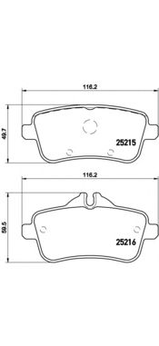 Купить BREMBO P50099 Колодки тормозные дисковые MERCEDES-BENZ: M-CLASS ML 250 CDI BlueTEC 4-matic/ML 350 4-matic/ML 350 BlueTEC 4-matic/ML 500 4-matic 11-, SLK 55 AMG 11-