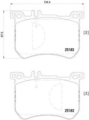 Купить BREMBO P50111 P50111 колодки дисковые передние!\ MB W222 S350-S400/SL R231 3.5/4.7 12>