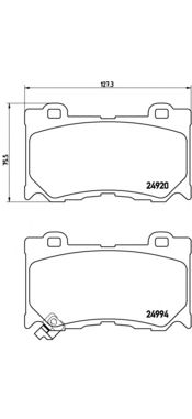 Купить BREMBO P56089 Колодки тормозные дисковые INFINITI: FX 50 08-, G 37 08-, G 37 07-