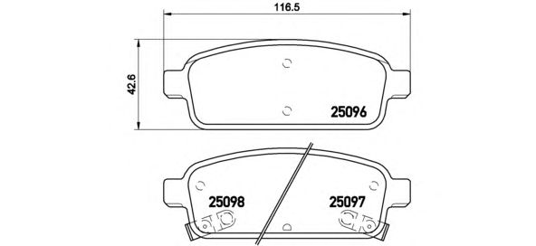 Купить BREMBO P59080 Колодки тормозные P59080