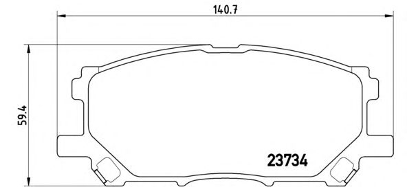 Купить BREMBO P83067 Колодки тормозные передние 044650W070 0446548080 0446548100 0446548110