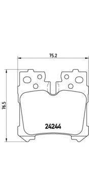 Купить BREMBO P83076 Колодки торм. задние