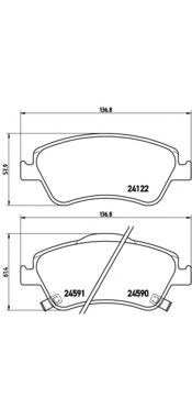 Купить BREMBO P83079 P83079 1310 02 [0446502200] !колодки дисковые п.\ Toyota Auris 1.4VVTi/1.6VVTi/2.0D-4D/2.2D 07>