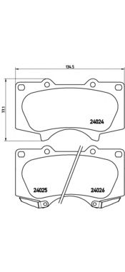 Купить BREMBO P83102 Колодки тормозные дисковые передн TOYOTA: 4 RUNNER 95-, LAND CRUISER (J12_) 02-, 150 2.7/3.0 D-4D/4.0 V6 09- LEXUS: GX 470 09-, LX 570 07- (замена для P83066)