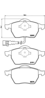 Купить BREMBO P85045 Колодки тормозные (Перед.)