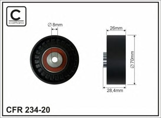 Купить CAFFARO 23420 Ролик приводного ремня