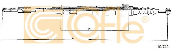 Купить COFLE 10742 Трос ручника