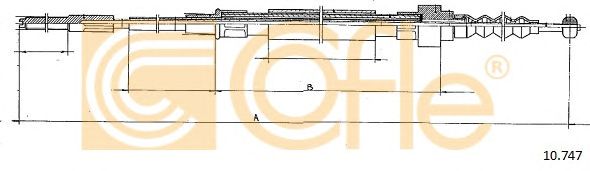 Купить COFLE 10747 Трос ручника