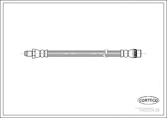 Купить CORTECO 19020436 Шланг тормозной DACIA: LOGAN 1.4/1.5 dCi/1.5 dCi/1.6/1.6 16V 04-, LOGAN EXPRESS 1.5 dCi 09-, LOGAN MCV 1.4/1.5 dCi/1.5 dCi/1.6/1.6 16V 07- \ RENAULT: RAPID фургон 1.