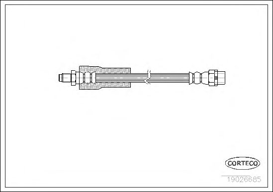 Купить CORTECO 19026685 Шланг тормозной BMW: 7 725 tds/728 i,iL/730 d/730 i,iL/735 i,iL/740 d/740 i,iL/750 i,iL 94-01