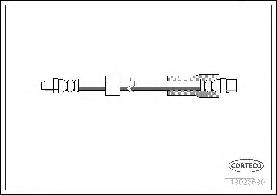 Купить CORTECO 19026690 Шланг тормозной BMW: 5 Touring 520 d/520 i/523 i/525 d/525 i/525 tds/528 i/530 d/530 i/540 i 97-04, 7 725 tds/728 i,iL/730 d/730 i,iL/735 i,iL/740 d/740 i,iL/750 i,i