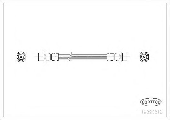 Купить CORTECO 19026812 Шланг тормозной OPEL: ASTRA G/ZAFIRA A 98-