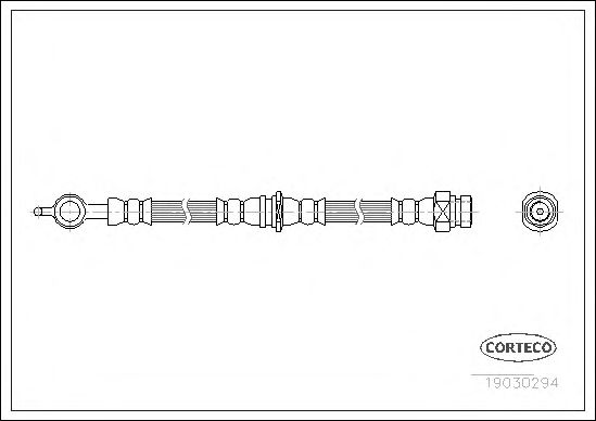 Купить CORTECO 19030294 Шланг тормозной VOLVO: S40 I 1.6/1.8/1.8 i/1.9 DI/1.9 T4/1.9 TD/2.0/2.0 T/2.0 T4 95-03, V40 универсал 1.6/1.8/1.8 i/1.9 DI/1.9 T4/1.9 TD/2.0/2.0 T/2.0 T4 95-04