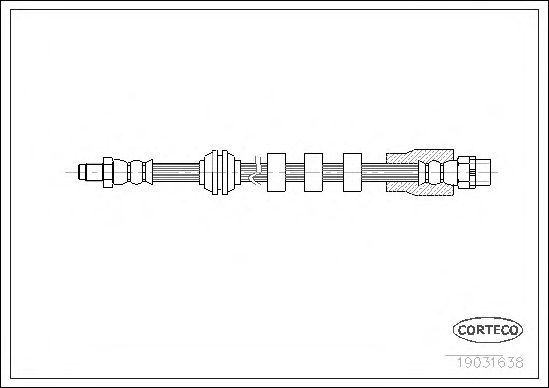 Купить CORTECO 19031638 Шланг тормозной BMW: 5 520 d/523 i/525 d/525 i/525 xi/530 d/530 i/535 d 03-10, 5 Touring 520 d/523 i/525 d/525 i/530 d/530 i/535 d/545 i/550 i/M 04-, 6 630 i/635 d/6