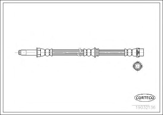 Купить CORTECO 19032136 Шланг тормозной BMW: 3 316 i/318 i/320 d/320 i/323 i/325 i/325 xi/328 i/330 d/330 i/330 xd/330 xi 98-05, 3 Compact 316 ti/318 td/318 ti/320 td/325 ti 01-05, 3 Tourin