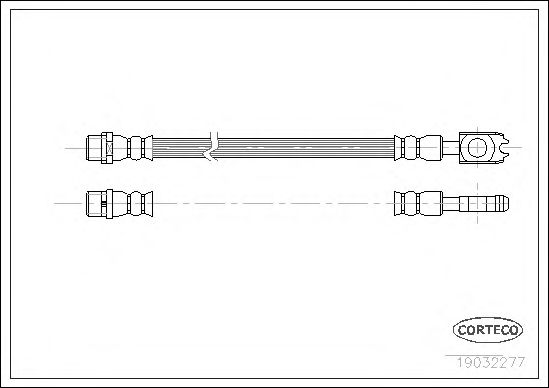 Купить CORTECO 19032277 Шланг тормозной AUDI: A6 1.8 T quattro/2.4 quattro/2.5 TDI quattro/2.7 T quattro/2.8 quattro/3.0 quattro/3.7 quattro/4.2 quattro/S6 quattro 97-05, A6 Avant 1.8 T qua