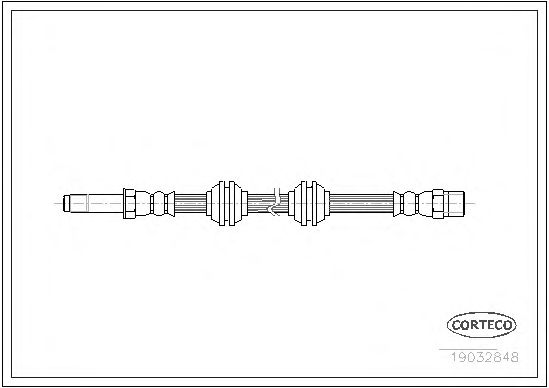 Купить CORTECO 19032848 Шланг тормозной MERCEDES-BENZ: SPRINTER 4-t фургон 408 CDI/411 CDI/413 CDI/414/416 CDI 96-06, V-CLASS V 200/V 200 CDI/V 220 CDI/V 230/V 230 TD/V 280 96-03, VITO авто