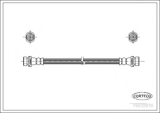 Купить CORTECO 19032870 Шланг тормозной MAZDA: TRIBUTE 2.0/2.0 4WD/2.3 AWD/3.0 V6 24V 4WD/3.0 V6 AWD 00-08