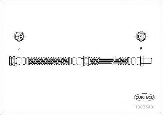 Купить CORTECO 19033491 Шланг тормозной SSANGYONG KORANDO 2.3 99-