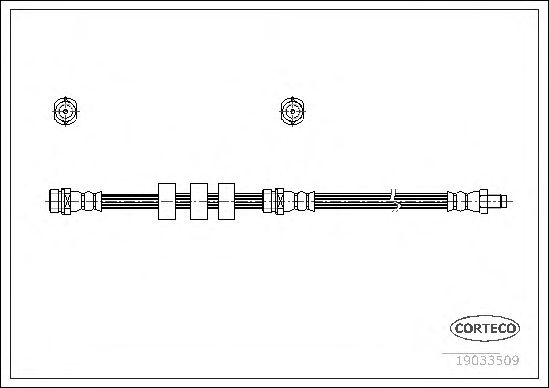 Купить CORTECO 19033509 Шланг тормозной MAZDA: TRIBUTE 2.0/2.0 4WD/2.3 AWD/3.0 V6 24V 4WD/3.0 V6 AWD 00-08
