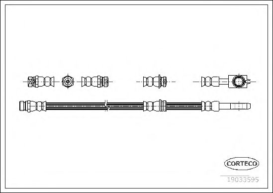Купить CORTECO 19033595 Шланг тормозной AUDI: A3 1.6/1.6 FSI/1.9 TDI/2.0 FSI/2.0 TDI/2.0 TDI 16V/2.0 TDI 16V quattro/2.0 TDI quattro/2.0 TFSI/2.0 TFSI quattro/3.2 V6 quattro 03-12, A4 кабри