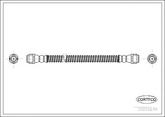 Купить CORTECO 19034270 Шланг тормозной задн AUDI: Q7 2006- \ NISSAN: URVAN фургон 2.0 86-97 \ VW: TOUAREG 2002-10