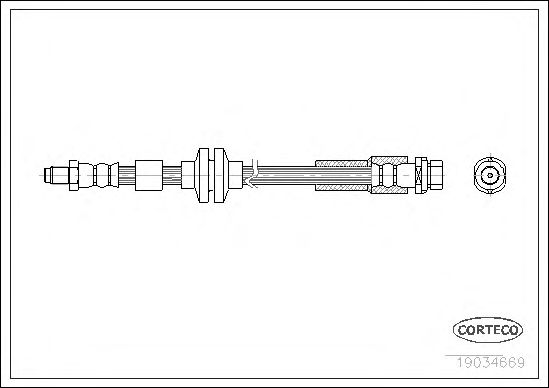 Купить CORTECO 19034669 Шланг тормозной FORD: C-MAX 1.6 TDCi/1.8/1.8 TDCi/2.0 TDCi 07-, FOCUS C-MAX 1.6/1.6 TDCi/1.6 Ti/1.8/1.8 Flexifuel/1.8 TDCi/2.0/2.0 TDCi 03-07, FOCUS II 1.6/1.6 TDCi/