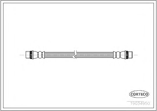 Купить CORTECO 19034950 Шланг тормозной PEUGEOT: 207 1.4/1.4 16V/1.4 HDi/1.6 16V/1.6 16V RC/1.6 16V Turbo/1.6 16V VTi/1.6 HDi 06-, 207 CC 1.6 16V/1.6 16V Turbo/1.6 HDi 07-, 207 SW 1.4 16V/1