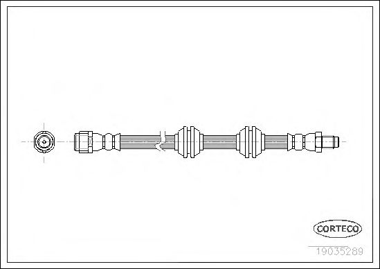Купить CORTECO 19035289 Шланг тормозной MERCEDES-BENZ: GL-CLASS GL 320 CDI/GL 420 CDI/GL 450/GL 500 06-, M-CLASS ML 280 CDI 4-matic/ML 320 CDI 4-matic/ML 420 CDI 4-matic/ML 500 4-matic/ML 6