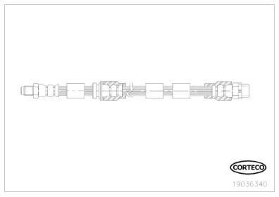 Купить CORTECO 19036340 Шланг тормозной BMW: X5 3.0 d/3.0 sd/3.0 si/4.8 i/xDrive 30 d/xDrive 30 i/xDrive 35 d/xDrive 48 i 07-, X6 30 d/35 d/35 i/50 i/xDrive 30 d/xDrive 35 d/xDrive 35 i/xDr