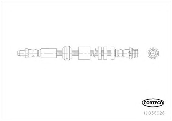 Купить CORTECO 19036626 шланг тормозной передний! L=446\ Land Rover FREELANDER 2 2.2/3.2 06-14