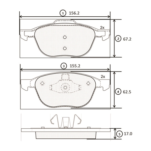 Купить CTR GK0159 Колодки тормозные, передние (Старый CKF14)