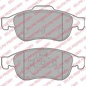 Купить DELPHI LP2152 Колодки передние RENAULT DUSTER, FLUENCE, MEGANE III LP2152