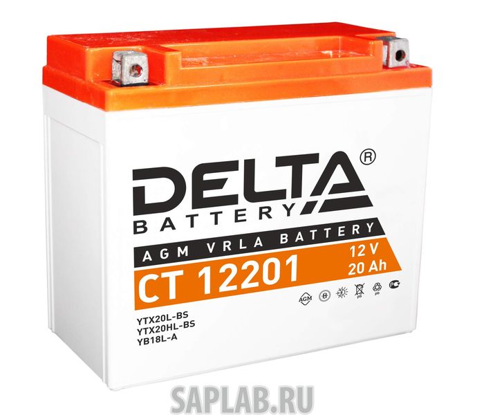 Купить DELTA 12201 Аккумулятор автомобильный  Delta CT 12201 20 Ач