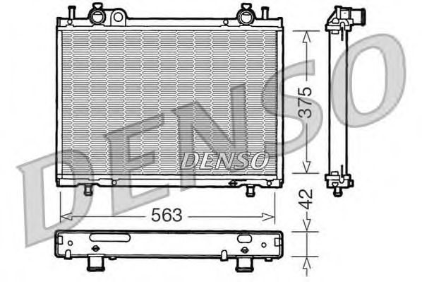 Купить DENSO DRM09021 Радиатор охлаждения двигателя DRM09021
